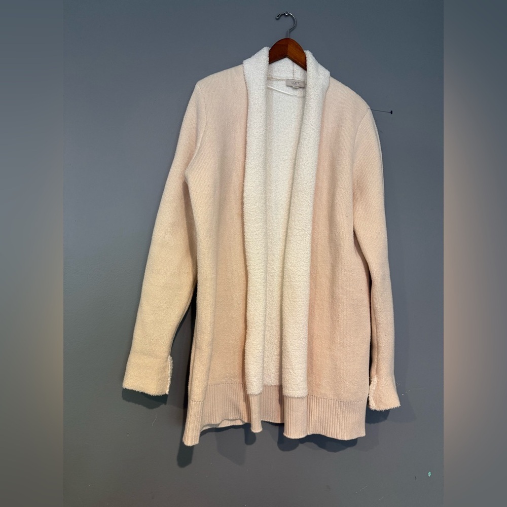 LOFT Women's Cream Cardigan Sweater